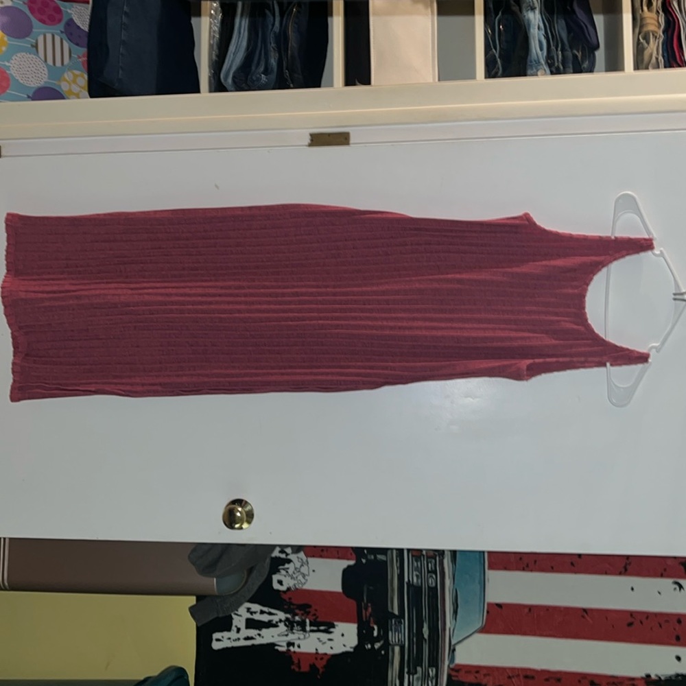 Pink open back dress
